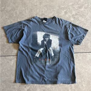 90s Vintage Tina Turner Blue Band T Shirt Size XL